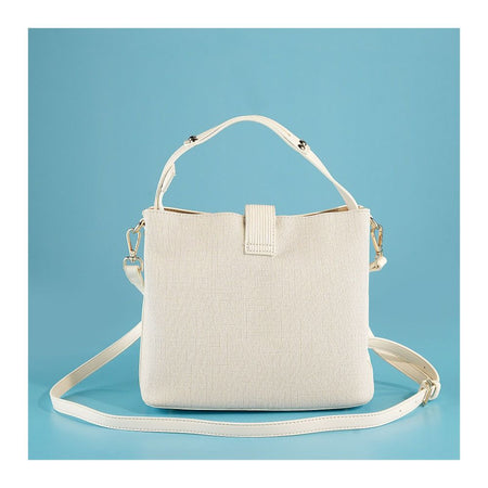 SJ Women's Hand Bag, Off White, P1239 - Image 3