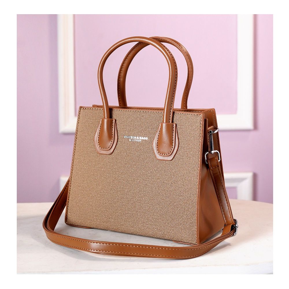 SJ Women's Hand Bag, Brown, 1809S - Main Image