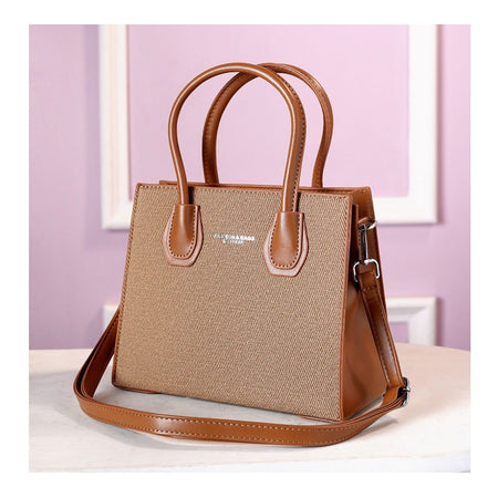 SJ Women's Hand Bag, Brown, 1809S - Main Image