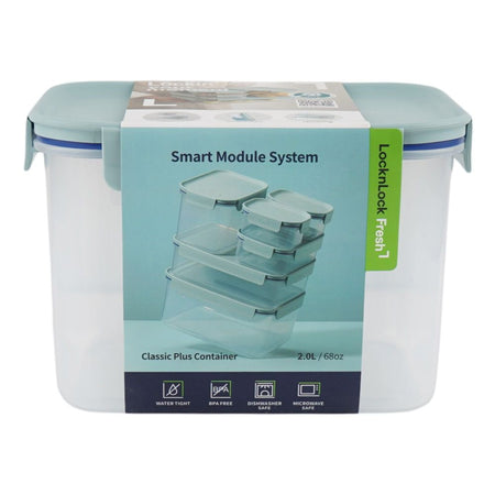 Lock & Lock Classic Plus Rectangular Container, BPA Free, 2.0 Liter, LLHPL405MIT - Image 2