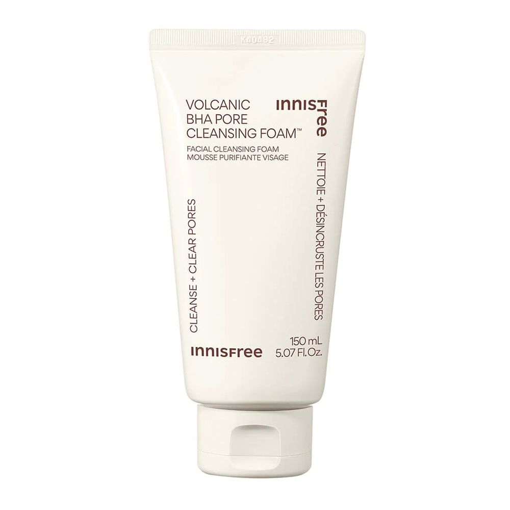 Innisfree Volcanic BHA Pore Cleansing Foam, Glycolid + Salicylic Acid, Paraben & Sulfates Free, For Combination & Oily, 150g - Main Image