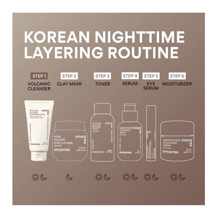Innisfree Volcanic BHA Pore Cleansing Foam, Glycolid + Salicylic Acid, Paraben & Sulfates Free, For Combination & Oily, 150g - Image 6