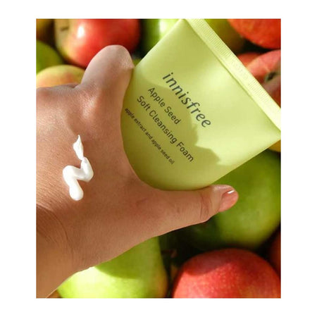 Innisfree Apple Seed Cleansing Foam, Glycerin & Lauric Acid, For All Types of Skin, 150g - Image 3