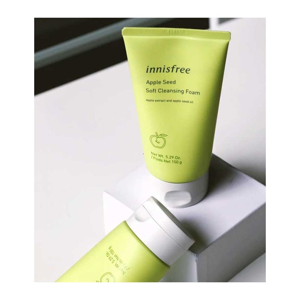 Innisfree Apple Seed Cleansing Foam, Glycerin & Lauric Acid, For All Types of Skin, 150g - Image 4
