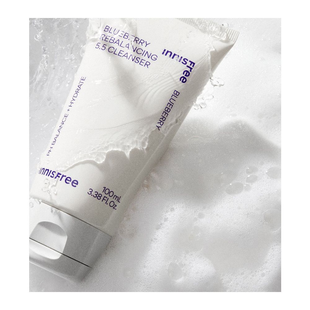 Innisfree Blueberry Rebalancing 5.5 Cleanser, Glycerin & Citric Acid, For Sensitive Skin, 100g - Image 3