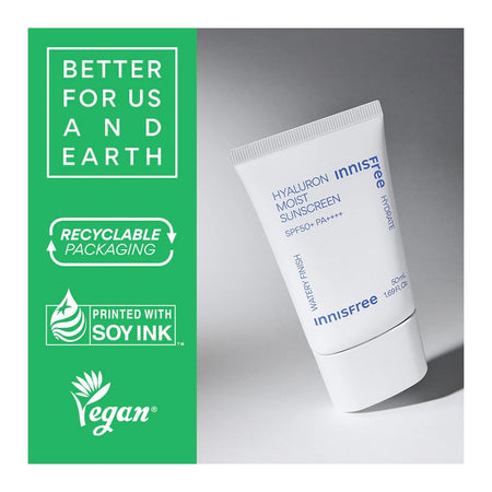 Innisfree Hyaluron Moist Sunscreen, SPF50+ PA+++ For Sensitive Skin, 50ml - Image 7