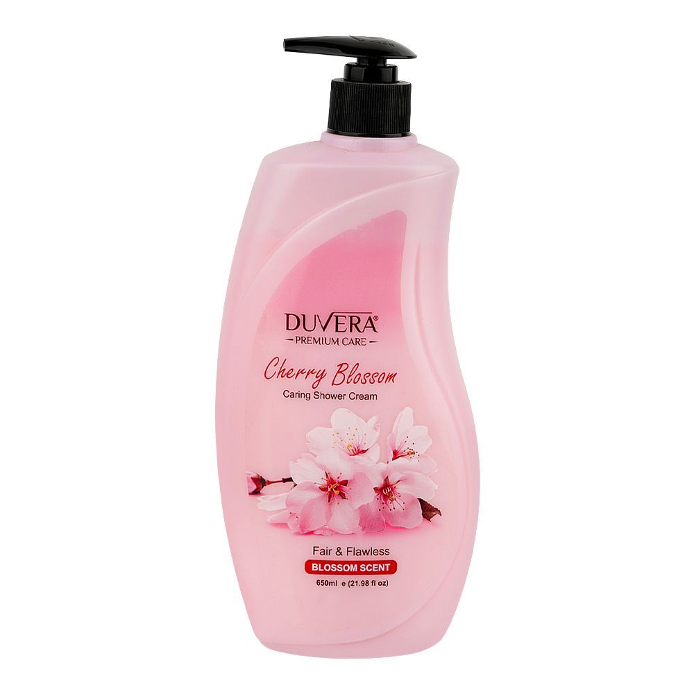 Duvera Cherry Blossom Caring Shower Cream, 650ml - Main Image