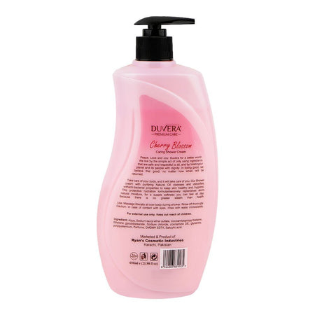 Duvera Cherry Blossom Caring Shower Cream, 650ml - Image 2