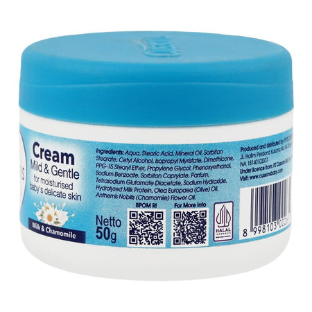 Cussons Baby Mild & Gentle Milk & Chamomile Cream, 50g - Image 2