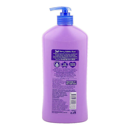 Swabe Berry Bubble Blast 3-In-1 Shampoo + Conditioner + Body Wash, Paraben & Sulfate Free, Tear Free, 550ml - Image 2