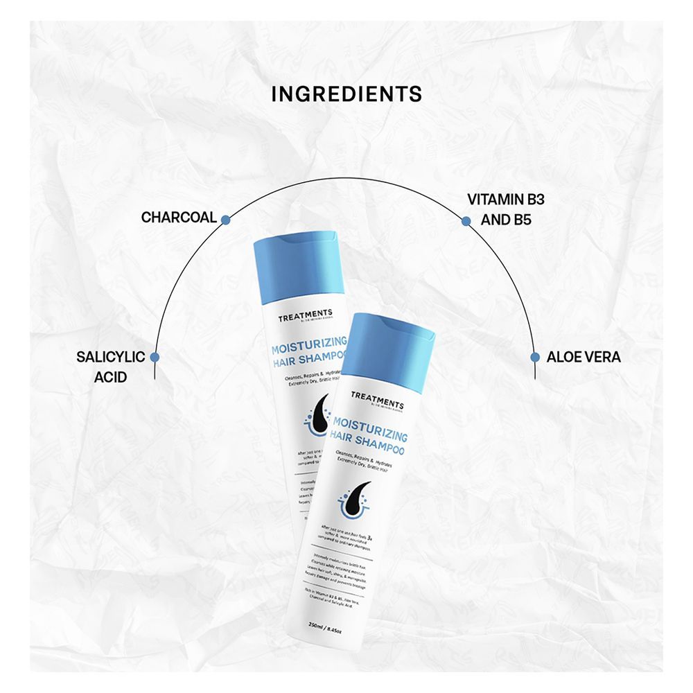 Treatments Moisturising Hair Shampoo, Vitamin A & C, Salicylic Acid, For Dry Hair, 250ml - Image 3