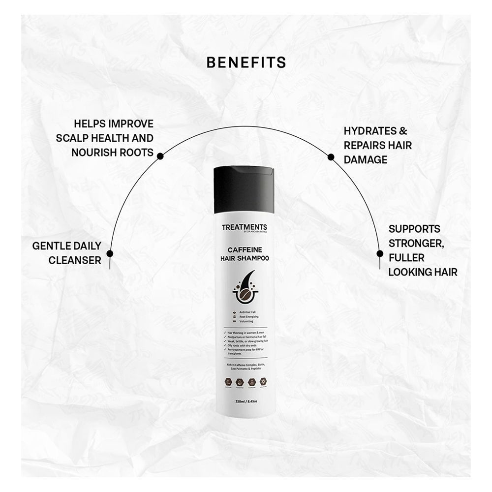 Treatments Caffeine Hair Shampoo, Niacinamide, Biotin, For All Types Of Hair, 250ml - Image 3