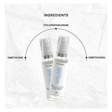 Treatments Gloss & Glow Hair Serum, Dimethiconol & Dimethicone, For Dry & Frizzy Hair, 50ml - Image 3
