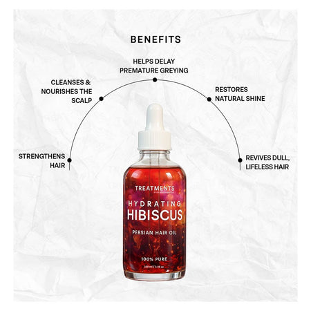 Treatments Hydrating Hibiscus Persian Hair Oil, Sesame Seed & Peppermint Oil, For Dull Hair, 100ml - Image 2