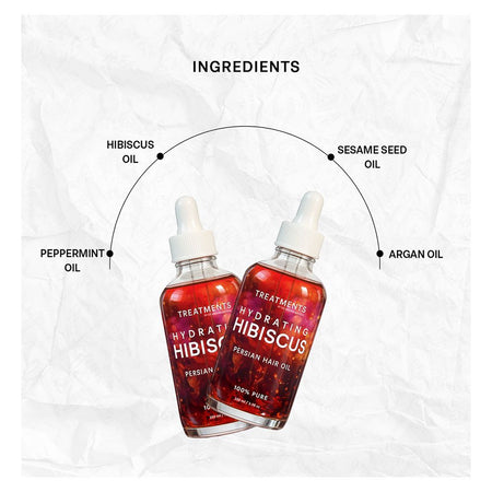 Treatments Hydrating Hibiscus Persian Hair Oil, Sesame Seed & Peppermint Oil, For Dull Hair, 100ml - Image 3
