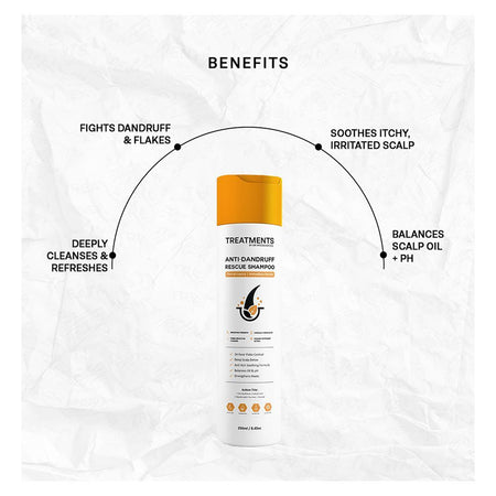 Treatments Anti-Dandruff Rescue Shampoo, Salicylic Acid, Glycolic Acid & Vitamin B5, For Dandruff, 250ml - Image 2