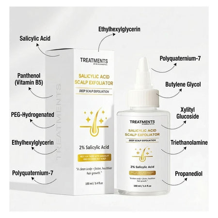 Treatments 2% Salicylic Acid Deep Scalp Exfoliation, Salicylic Acid, Vitamin B5, For Hair Growth, 100ml - Image 2