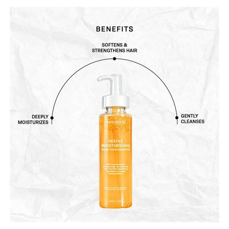Treatments Deeply Moisturising Honey Hair Shampoo, Pro-Vitamin B5, Hyaluronic Acid, For Silky Hair, 200ml - Image 2