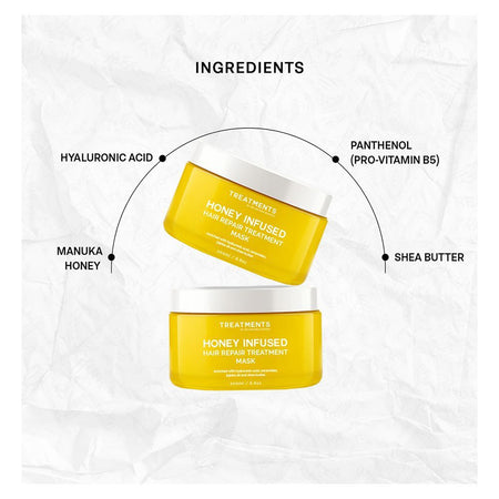 Treatments Honey Infused Hair Repair Treatment Mask, Shea Butter, Hyaluronic Acid, For Dry & Damaged Hair, 200ml - Image 2