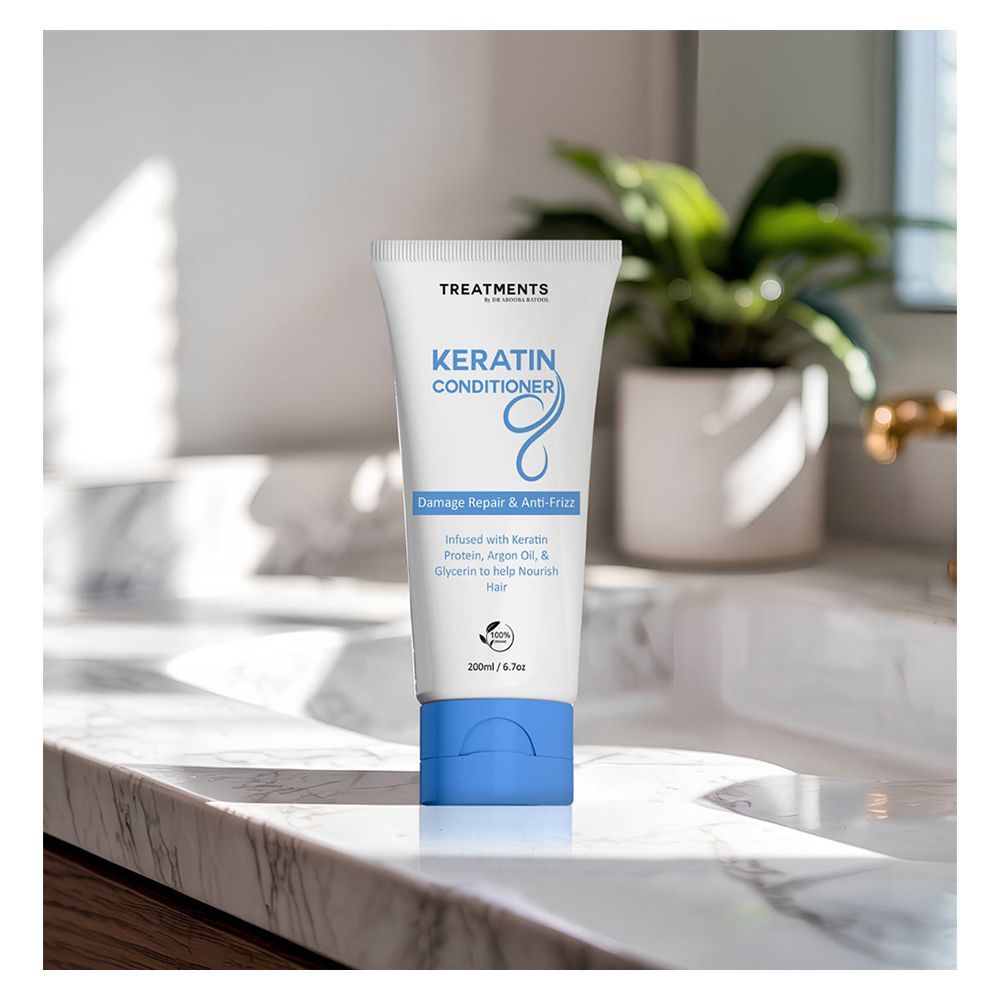 Treatments Keratin Dry Damaged Hair Conditioner, Citric Acid, Glycerin, For Damaged & Frizzy Hair, 200ml - Main Image
