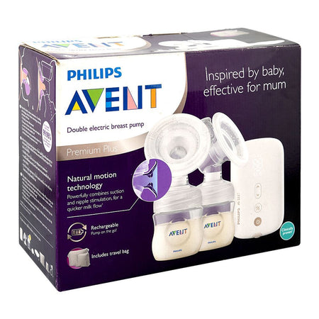 Avent Premium Plus Double Electric Breast Pump, BPA Free, 2 X 120ml Bottles, 100-240V, SCF394/11 - Image 2