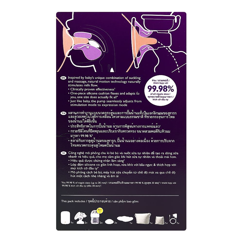 Avent Premium Plus Double Electric Breast Pump, BPA Free, 2 X 120ml Bottles, 100-240V, SCF394/11 - Image 4