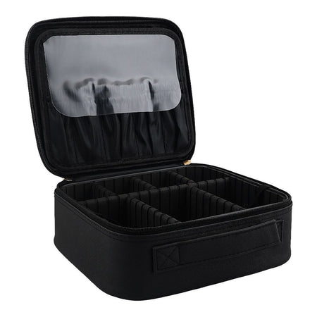 AJF Makeup Organizer with LED Mirror, Black - Image 2