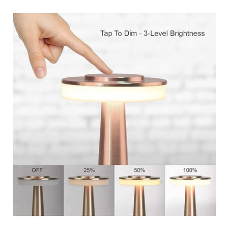 AJF LED Desk Lamp, 1800mAh Battery, Red - Image 5