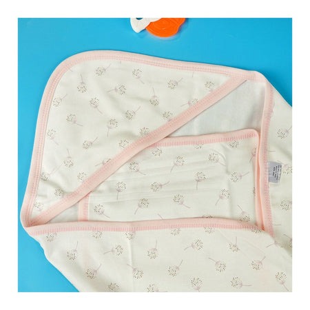 TG Kids Center Baby Hanger Wrapping Sheet, Tea Pink White Flowers - Image 3