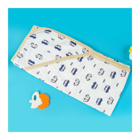 TG Kids Center Baby Hanger Wrapping Sheet, White Beach Van - Image 2