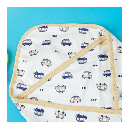TG Kids Center Baby Hanger Wrapping Sheet, White Beach Van - Image 3