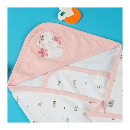 TG Kids Center Baby Hanger Wrapping Sheet, Pink White Bear Music - Image 3