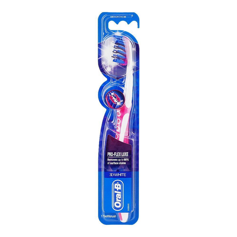 Oral-B 3D White Pro-Flex Luxe Toothbrush, Medium - Main Image
