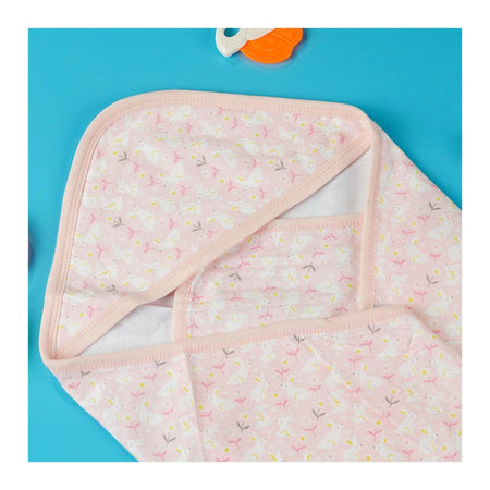 TG Kids Center Baby Hanger Wrapping Sheet, Peach Pink Rabbit - Image 3