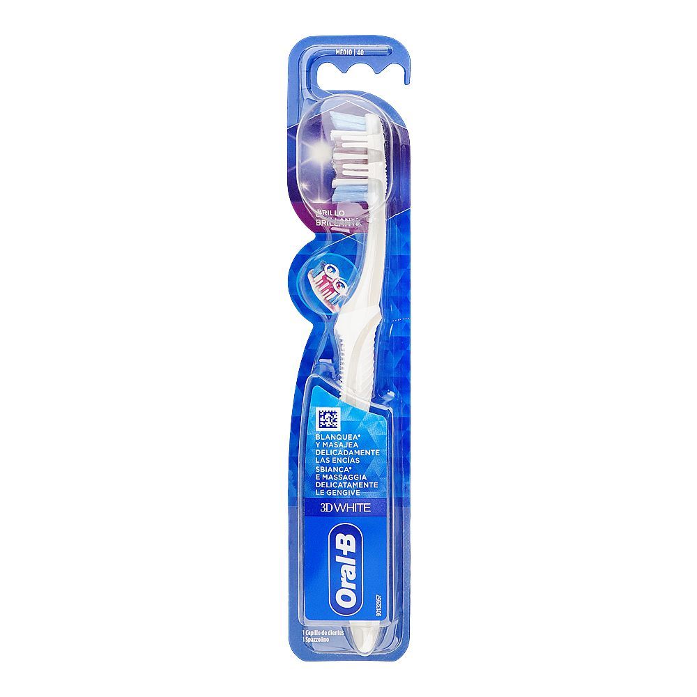 Oral-B 3D White Brilho Toothbrush, Medium - Main Image