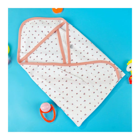 TG Kids Center Baby Hanger Wrapping Sheet, White Pink Music - Main Image