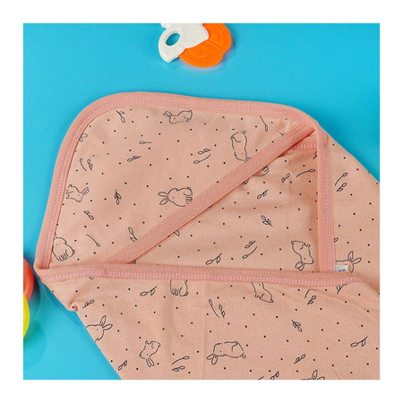 TG Kids Center Baby Hanger Wrapping Sheet, Rust Rabbit - Image 3