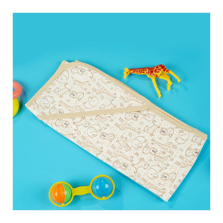 TG Kids Center Baby Hanger Wrapping Sheet, Beach White Animals - Image 2