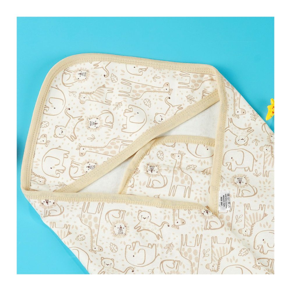 TG Kids Center Baby Hanger Wrapping Sheet, Beach White Animals - Image 3