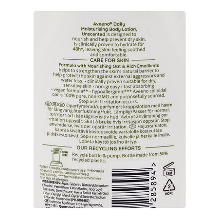 Aveeno Daily Moisturizing Body Lotion, For Normal to Dry Skin, 300ml - Image 3