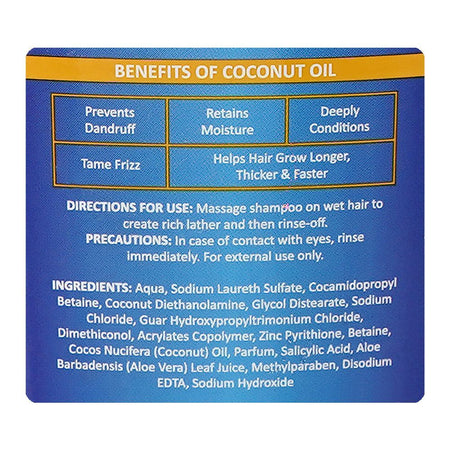 Caresse Sheen Hair Care Dandruff Control Shampoo, Aloe Vera, Coconut Oil, For All Types Of Hair, 180ml - Image 3