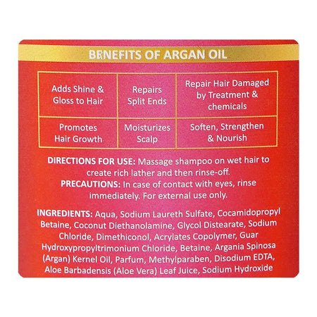 Caresse Sheen Hair Care Damage Repair Shampoo, Argan Oil, For Dry & Damaged Hair, 180ml - Image 3