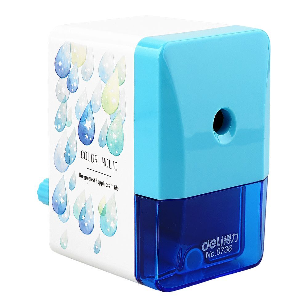 Deli Color Holic Rotary Pencil Sharpener, Blue, E0736 - Main Image