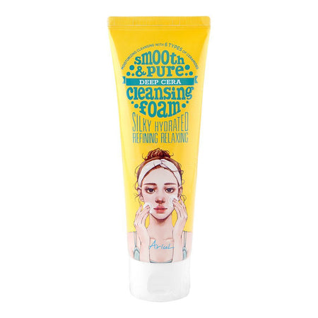 Ariul Smooth & Pure Deep Cera Cleansing Foam, Myristic Acid & Hyaluronic Acid, For Radiant & Healthy Skin, 120ml - Image 3