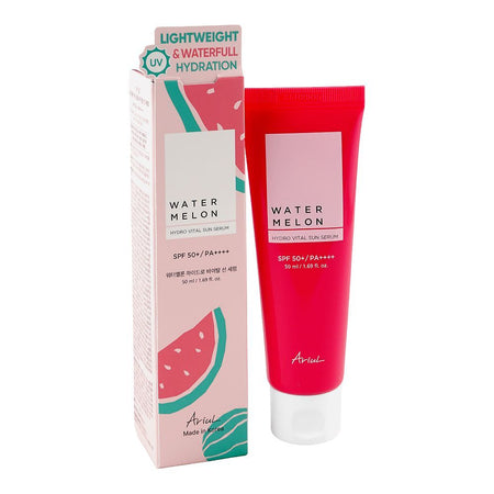 Ariul Water Melon Hydro Vital Sun Serum, SPF 50+ PA++++ Glycerin & Hyaluronic Acid, For Dry & Sensitive Skin, 50ml - Image 3