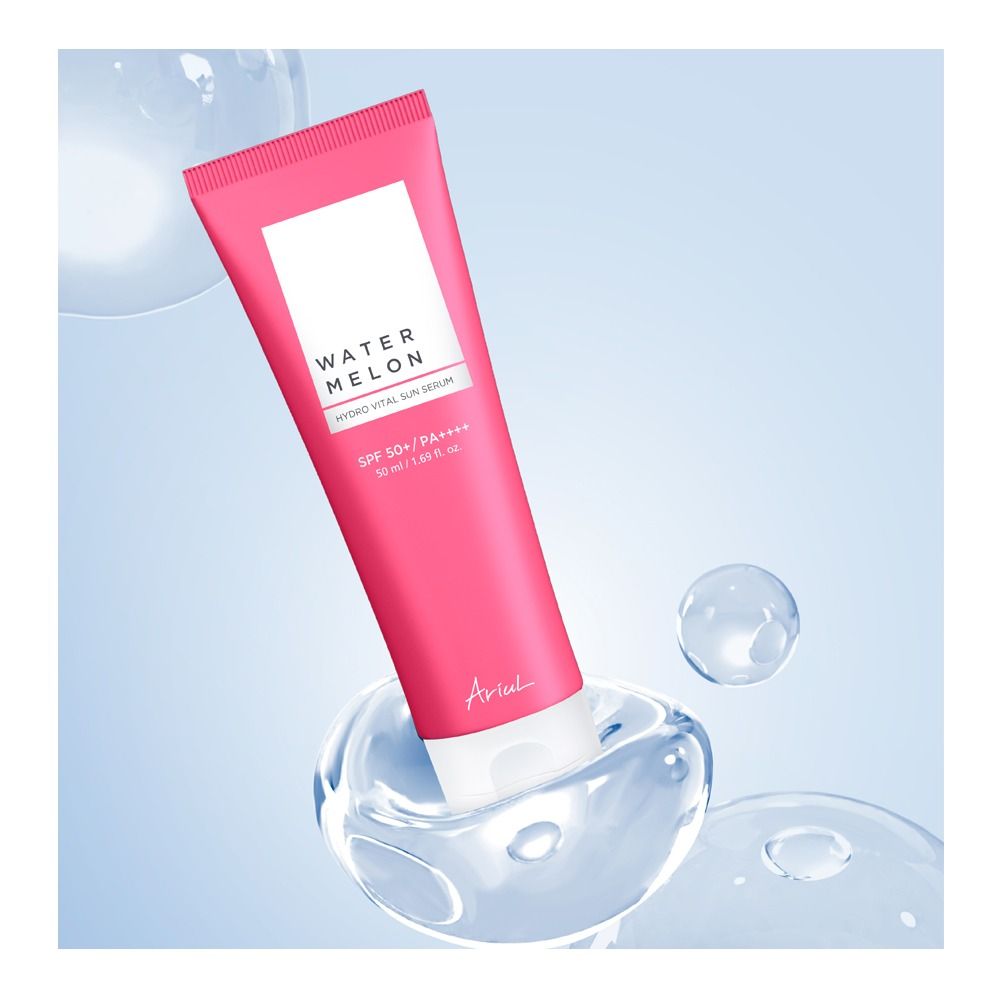 Ariul Water Melon Hydro Vital Sun Serum, SPF 50+ PA++++ Glycerin & Hyaluronic Acid, For Dry & Sensitive Skin, 50ml - Main Image