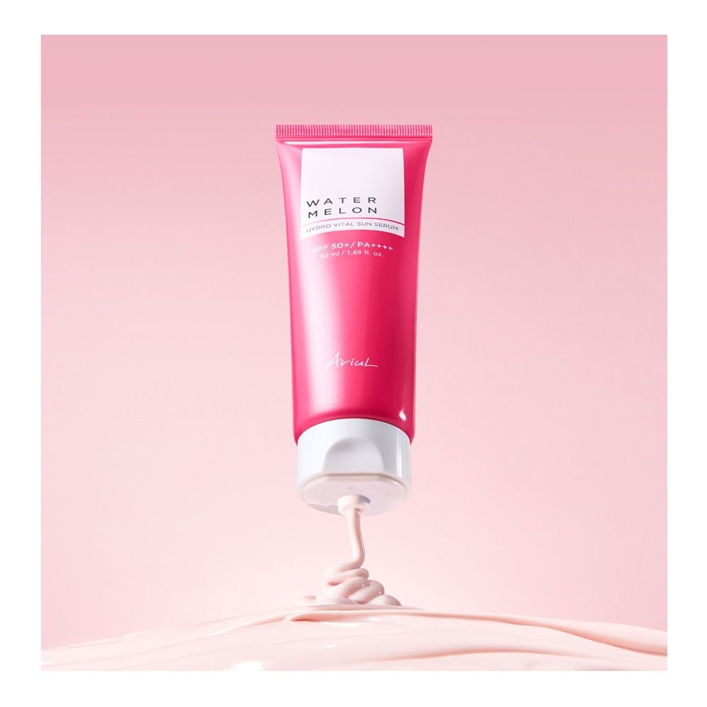 Ariul Water Melon Hydro Vital Sun Serum, SPF 50+ PA++++ Glycerin & Hyaluronic Acid, For Dry & Sensitive Skin, 50ml - Image 7