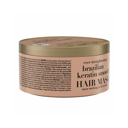 OGX Ever Straightening + Brazilian Keratin Smooth Hair Mask, Citric Acid, Glycerin, For Dry & Frizzy Hair, 300ml - Image 2