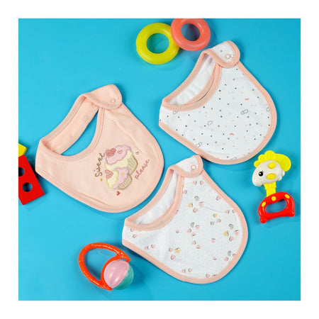 TG Kids Center Bib, Peach Pink Sweet Ice Cream, 3-Pack - Image 2
