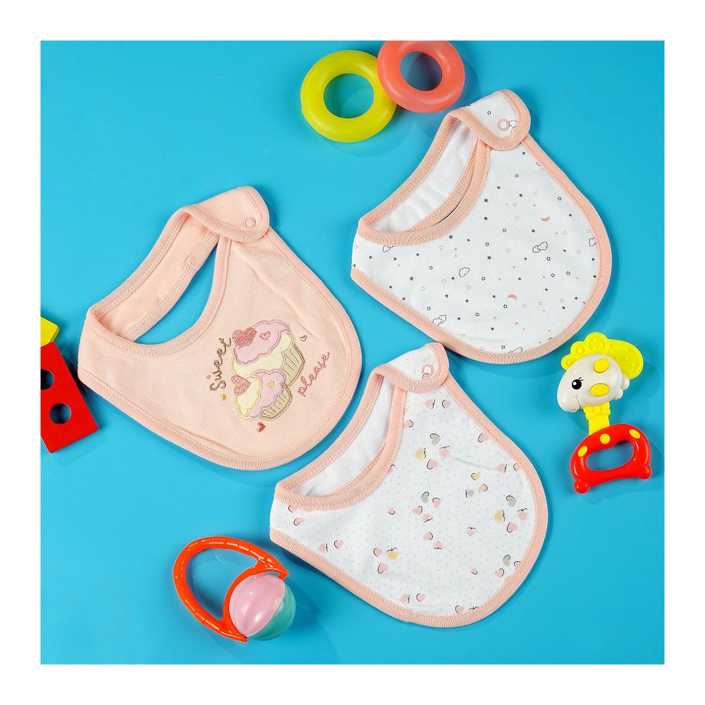 TG Kids Center Bib, Peach Pink Sweet Ice Cream, 3-Pack - Image 2